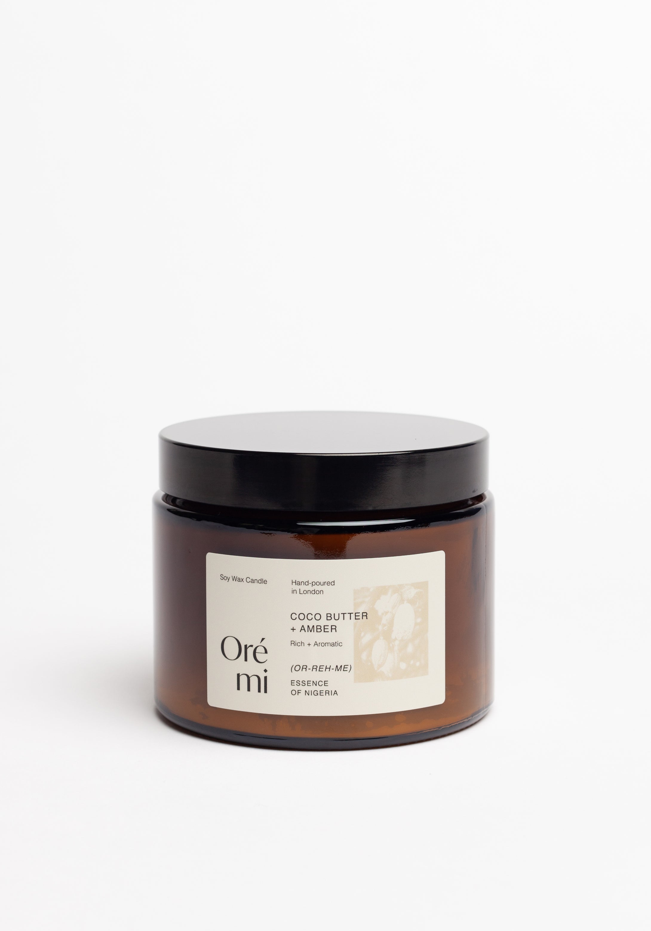 Coco Butter Amber African Nigerian Soy Wax Candle Oré mi Ore mi