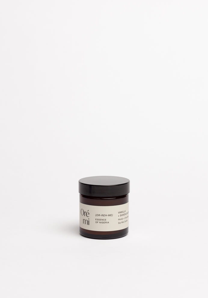 Vanilla Sandalwood African Nigerian Soy Wax Candle Oré mi Ore mi